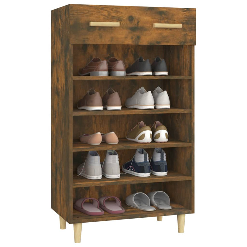 vidaXL Shoe Cabinet Black 60x35x105 cm Engineered Wood