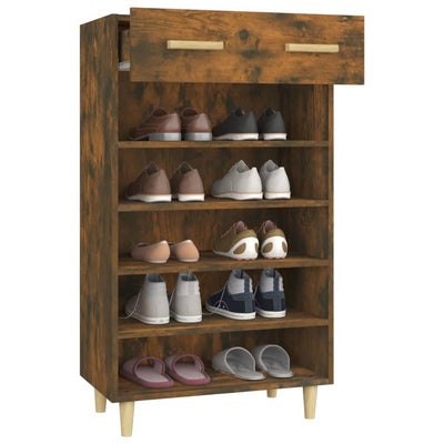 vidaXL Shoe Cabinet Black 60x35x105 cm Engineered Wood