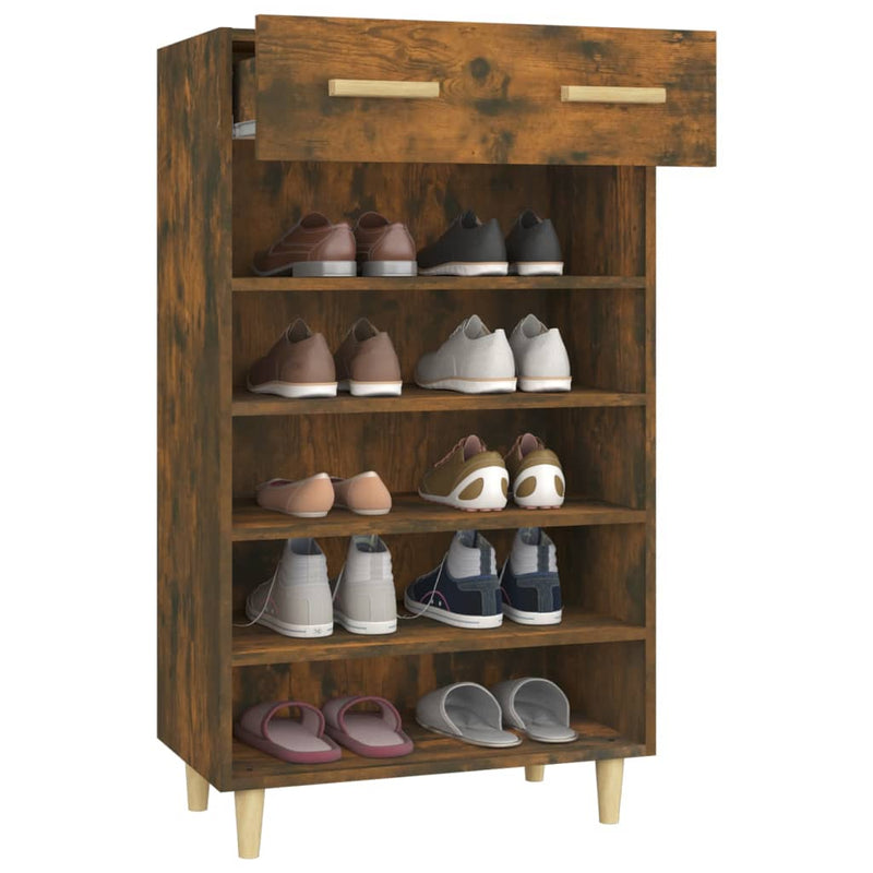 vidaXL Shoe Cabinet Black 60x35x105 cm Engineered Wood