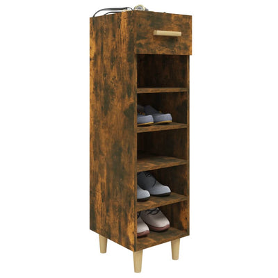 vidaXL Shoe Cabinet Black 30x35x105 cm Engineered Wood