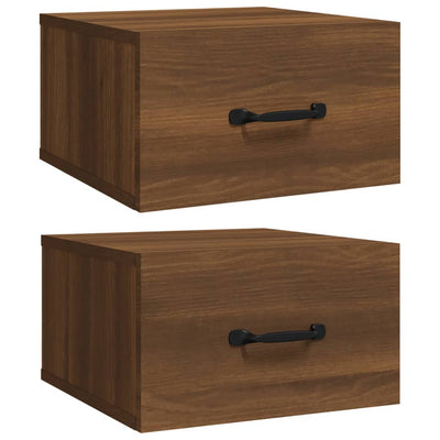 vidaXL Wall-mounted Bedside Cabinets 2 pcs Grey Sonoma 35x35x20 cm