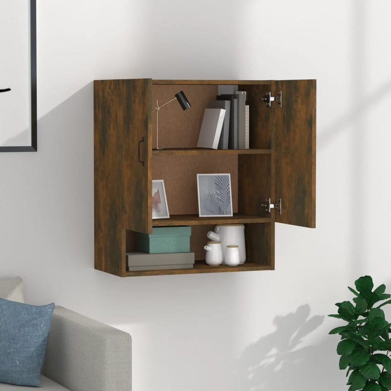 vidaXL Wall Cabinet Black 60x31x70 cm Engineered Wood