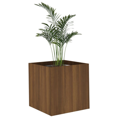 vidaXL Planter Box Smoked Oak 40x40x40 cm Engineered Wood