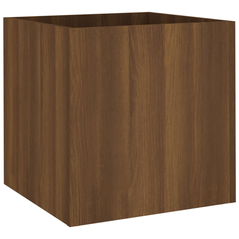 vidaXL Planter Box Smoked Oak 40x40x40 cm Engineered Wood