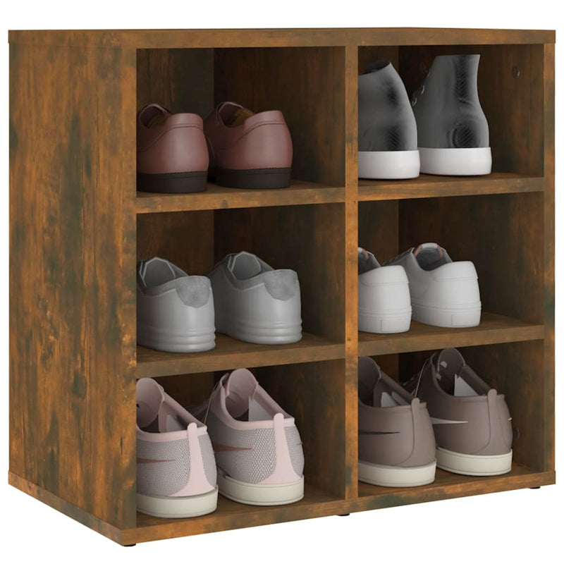 vidaXL Shoe Cabinet Smoked Oak 52.5x30x50 cm