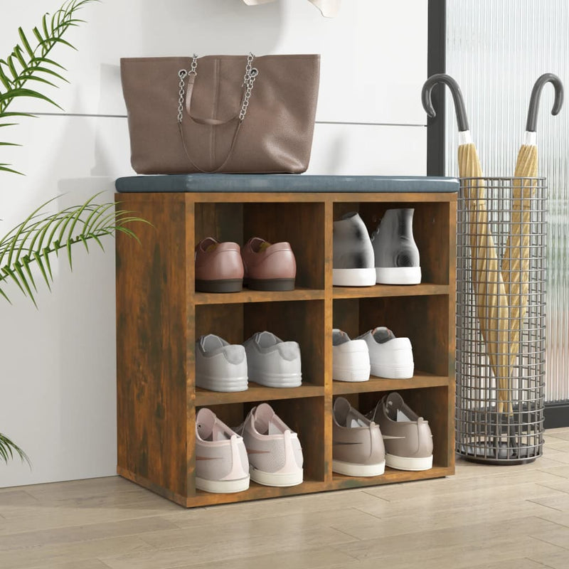 vidaXL Shoe Cabinet Smoked Oak 52.5x30x50 cm