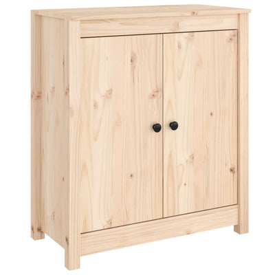 vidaXL Sideboards 2 pcs Black 70x35x80 cm Solid Wood Pine