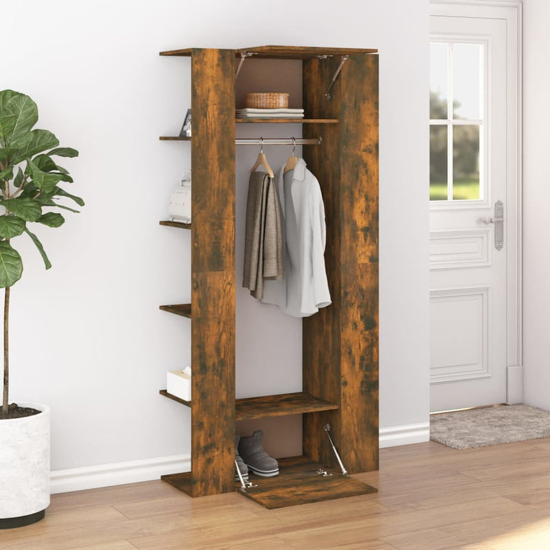 vidaXL Hallway Cabinets 2 pcs Smoked Oak Engineered Wood