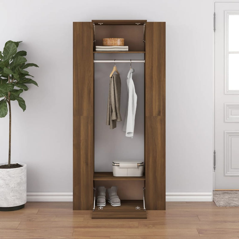 vidaXL Hallway Cabinets 2 pcs Brown Oak Engineered Wood