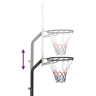 vidaXL Basketball Stand Black 282-352 cm Polyethene