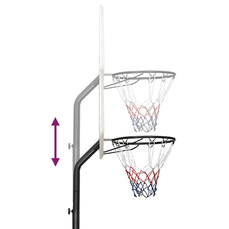 vidaXL Basketball Stand Black 282-352 cm Polyethene