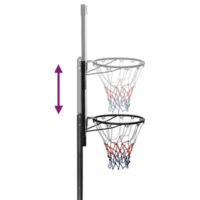 vidaXL Basketball Stand Transparent 280-350 cm Polycarbonate