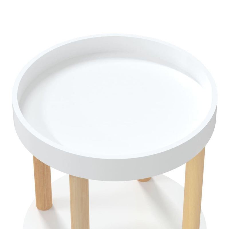 vidaXL 3-tier Trolley Black 38x38x82cm Engineered Wood&Solid Wood Pine