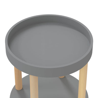 vidaXL 3-tier Trolley Black 38x38x82cm Engineered Wood&Solid Wood Pine