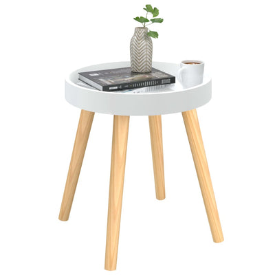 vidaXL Side Table Black 38x38x40 cm Engineered Wood&Solid Wood Pine