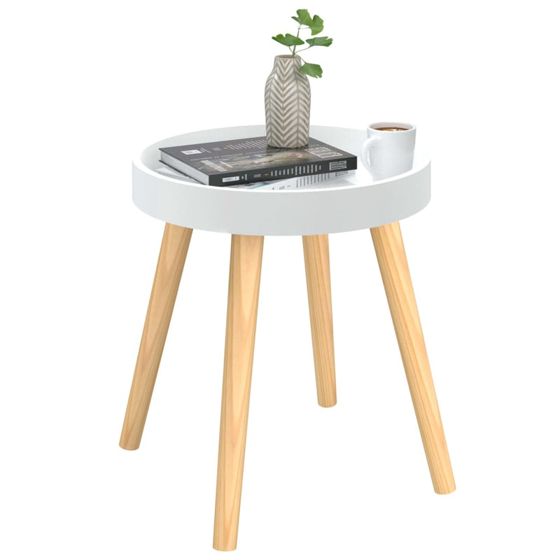 vidaXL Side Table Black 38x38x40 cm Engineered Wood&Solid Wood Pine