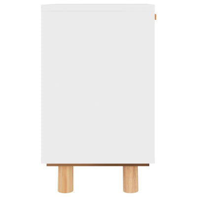 vidaXL Bedside Cabinets 2 pcs Black Solid Wood Pine and Natural Rattan