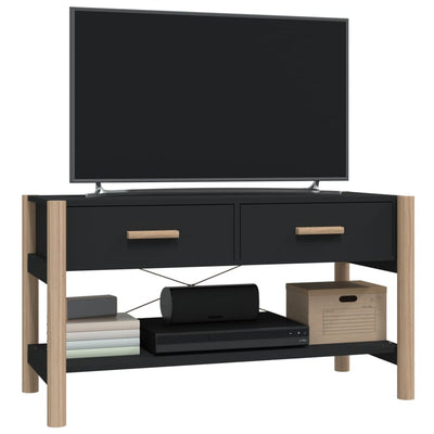 vidaXL TV Cabinet Black 82x38x45 cm Engineered Wood