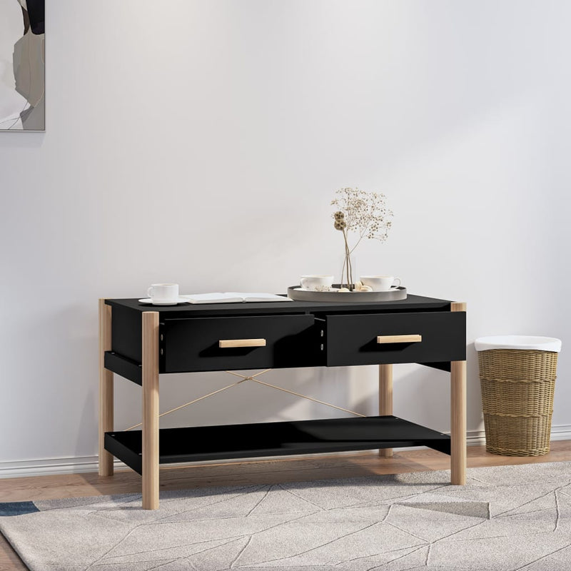 vidaXL Coffee Table Black 82x48x45 cm Engineered Wood