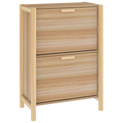 vidaXL Shoe Cabinet Black 57.5x33x80 cm Engineered Wood