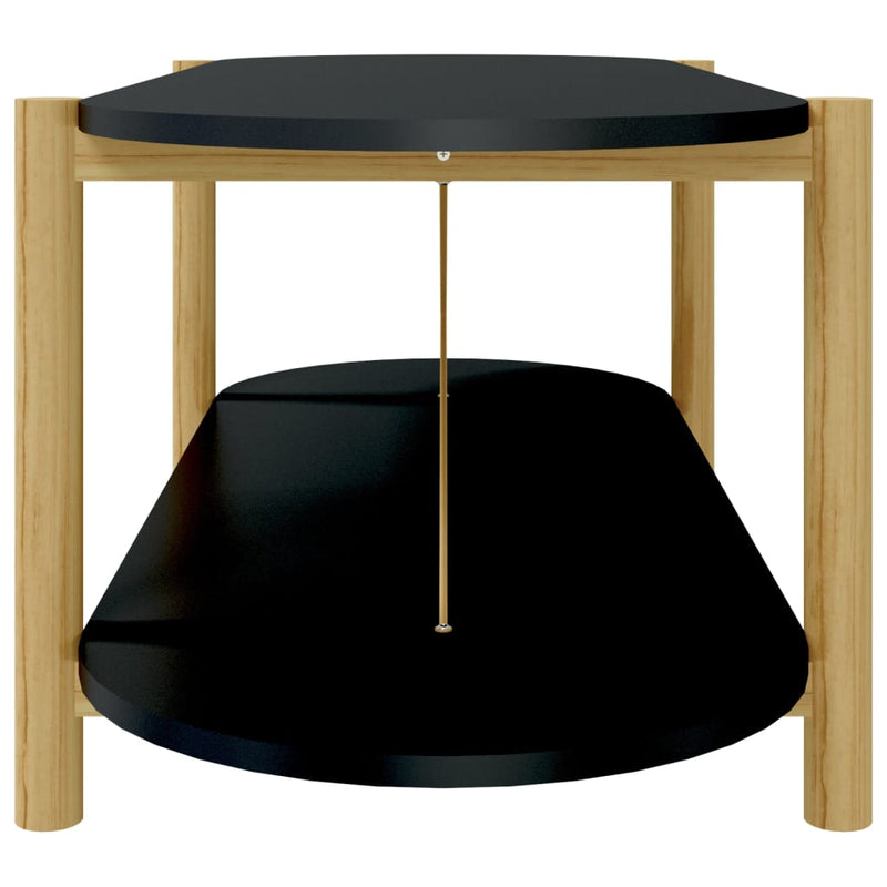 vidaXL Coffee Table Black 82x48x45 cm Engineered Wood