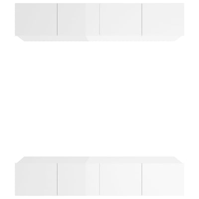 vidaXL TV Cabinets 4 pcs Smoked Oak 80x30x30 cm Engineered Wood