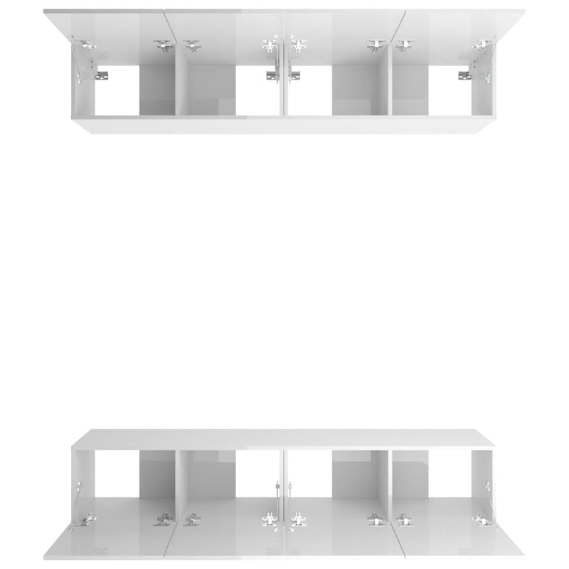 vidaXL TV Cabinets 4 pcs Smoked Oak 80x30x30 cm Engineered Wood