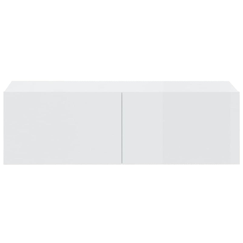vidaXL Wall TV Cabinets 4 pcs High Gloss White 100x30x30 cm