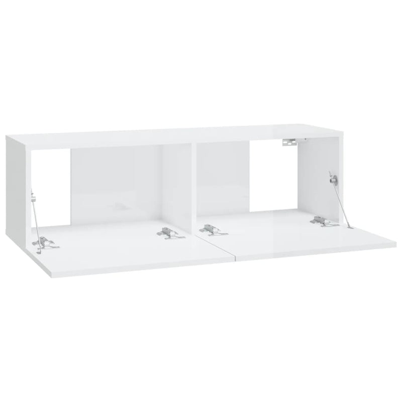 vidaXL 8 Piece TV Cabinet Set White Engineered Wood