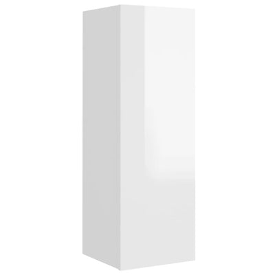 vidaXL 8 Piece TV Cabinet Set White Engineered Wood