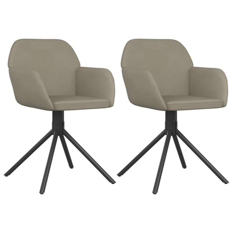 vidaXL Swivel Dining Chairs 2 pcs Black Velvet