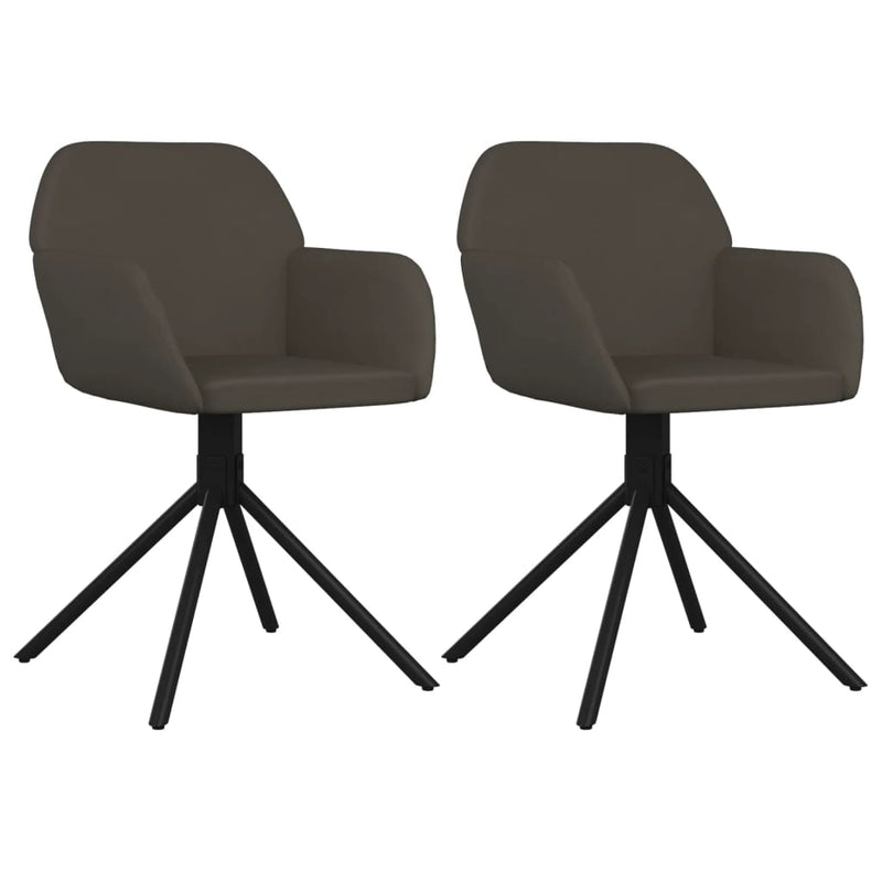 vidaXL Swivel Dining Chairs 2 pcs Black Velvet