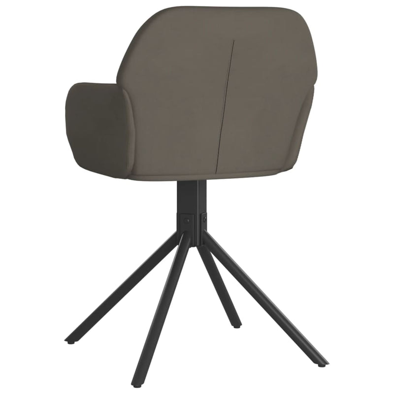 vidaXL Swivel Dining Chairs 2 pcs Black Velvet