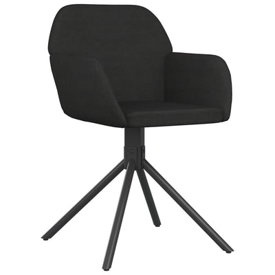 vidaXL Swivel Dining Chairs 2 pcs Black Velvet