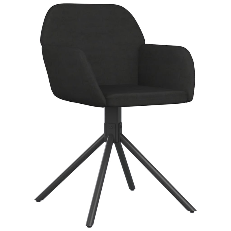 vidaXL Swivel Dining Chairs 2 pcs Black Velvet