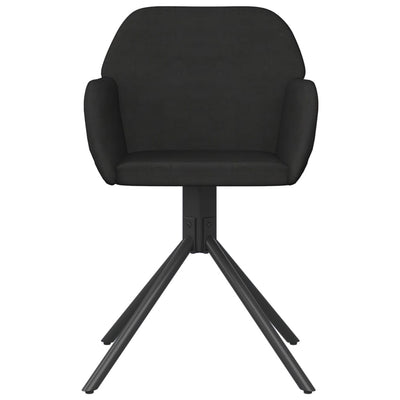 vidaXL Swivel Dining Chairs 2 pcs Black Velvet