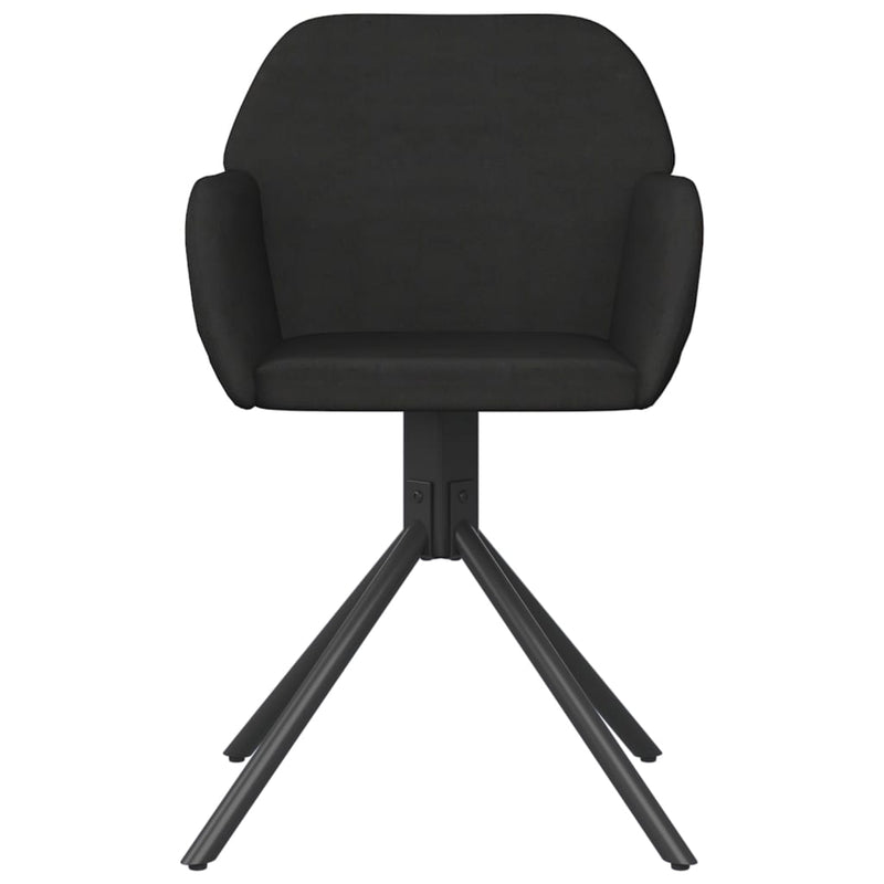 vidaXL Swivel Dining Chairs 2 pcs Black Velvet