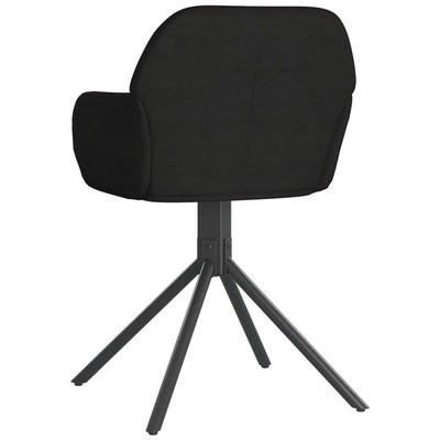 vidaXL Swivel Dining Chairs 2 pcs Black Velvet
