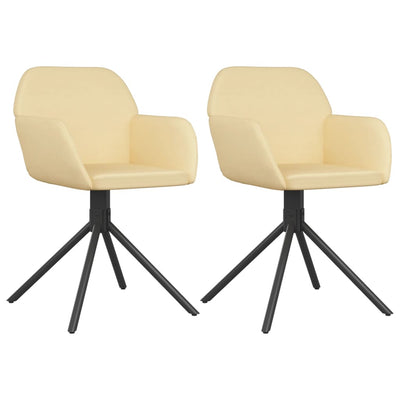 vidaXL Swivel Dining Chairs 2 pcs Black Velvet