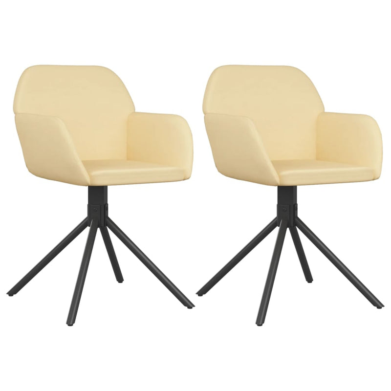 vidaXL Swivel Dining Chairs 2 pcs Black Velvet