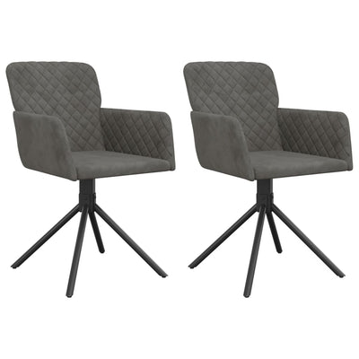 vidaXL Swivel Dining Chairs 2 pcs Black Velvet