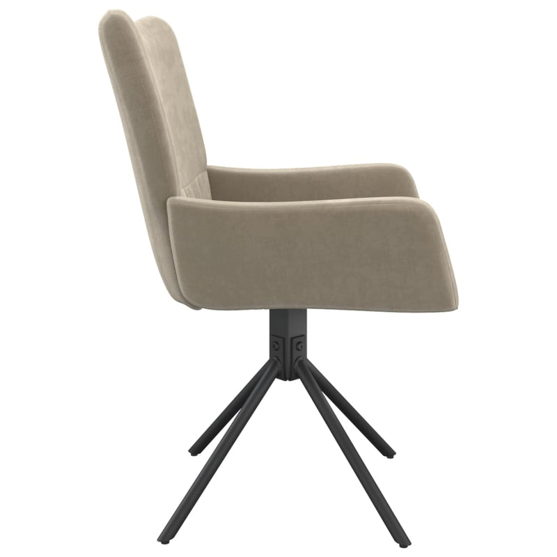vidaXL Swivel Dining Chairs 2 pcs Black Velvet