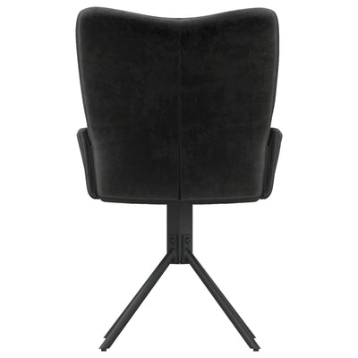 vidaXL Swivel Dining Chairs 2 pcs Black Velvet