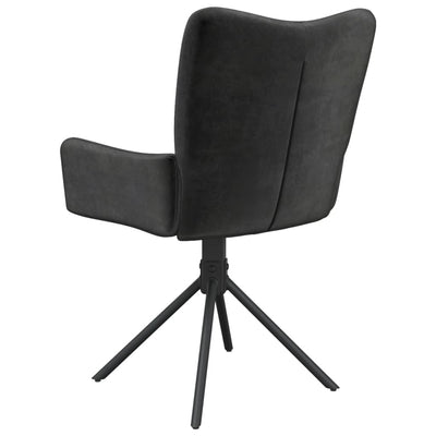 vidaXL Swivel Dining Chairs 2 pcs Black Velvet