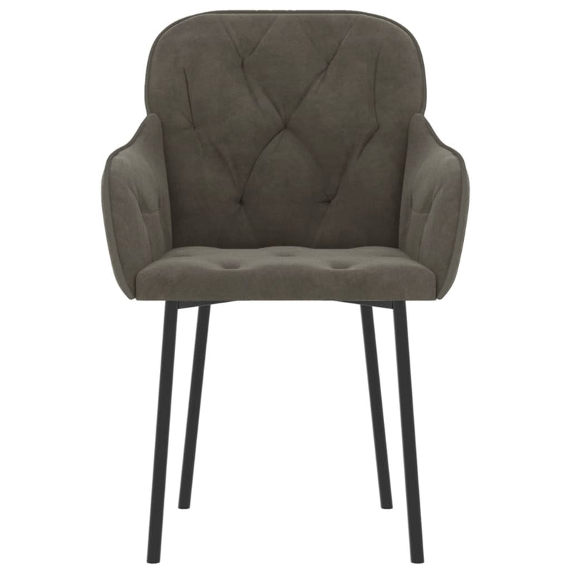 vidaXL Dining Chairs 2 pcs Black Velvet