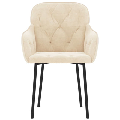 vidaXL Dining Chairs 2 pcs Black Velvet