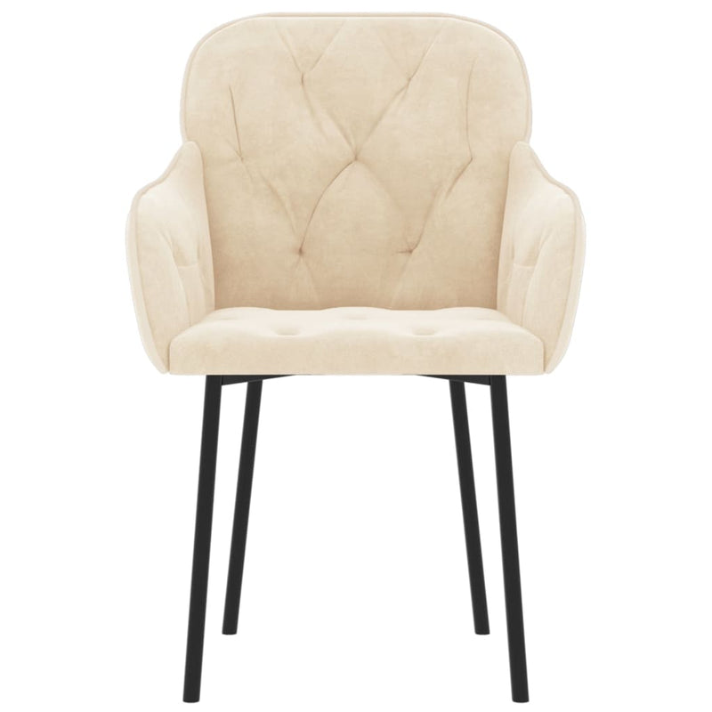 vidaXL Dining Chairs 2 pcs Black Velvet