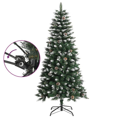 vidaXL Artificial Christmas Tree with Stand Green 210 cm PVC