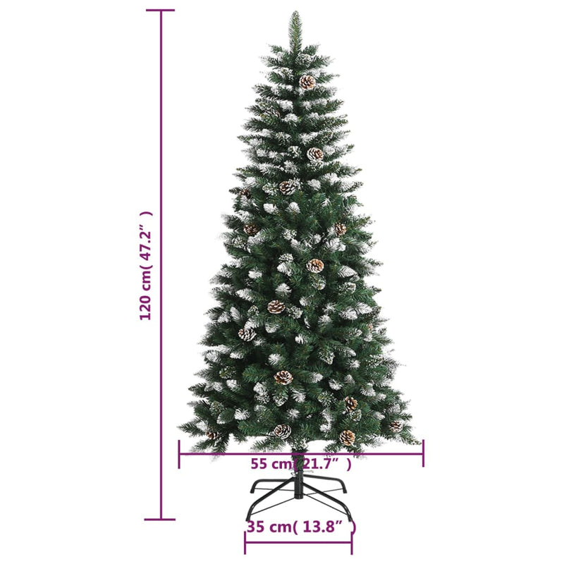 vidaXL Artificial Christmas Tree with Stand Green 210 cm PVC
