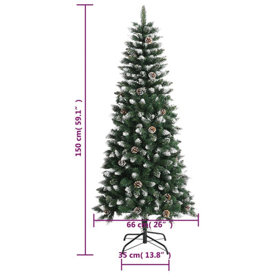 vidaXL Artificial Christmas Tree with Stand Green 210 cm PVC